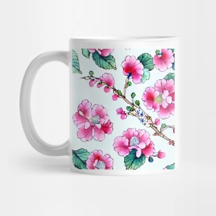 Famille rose chinoiserie style seamless pattern Mug